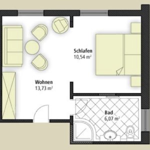 Bild 3/3 Bild 3 von 3 der Galerie "Zimmer 5"