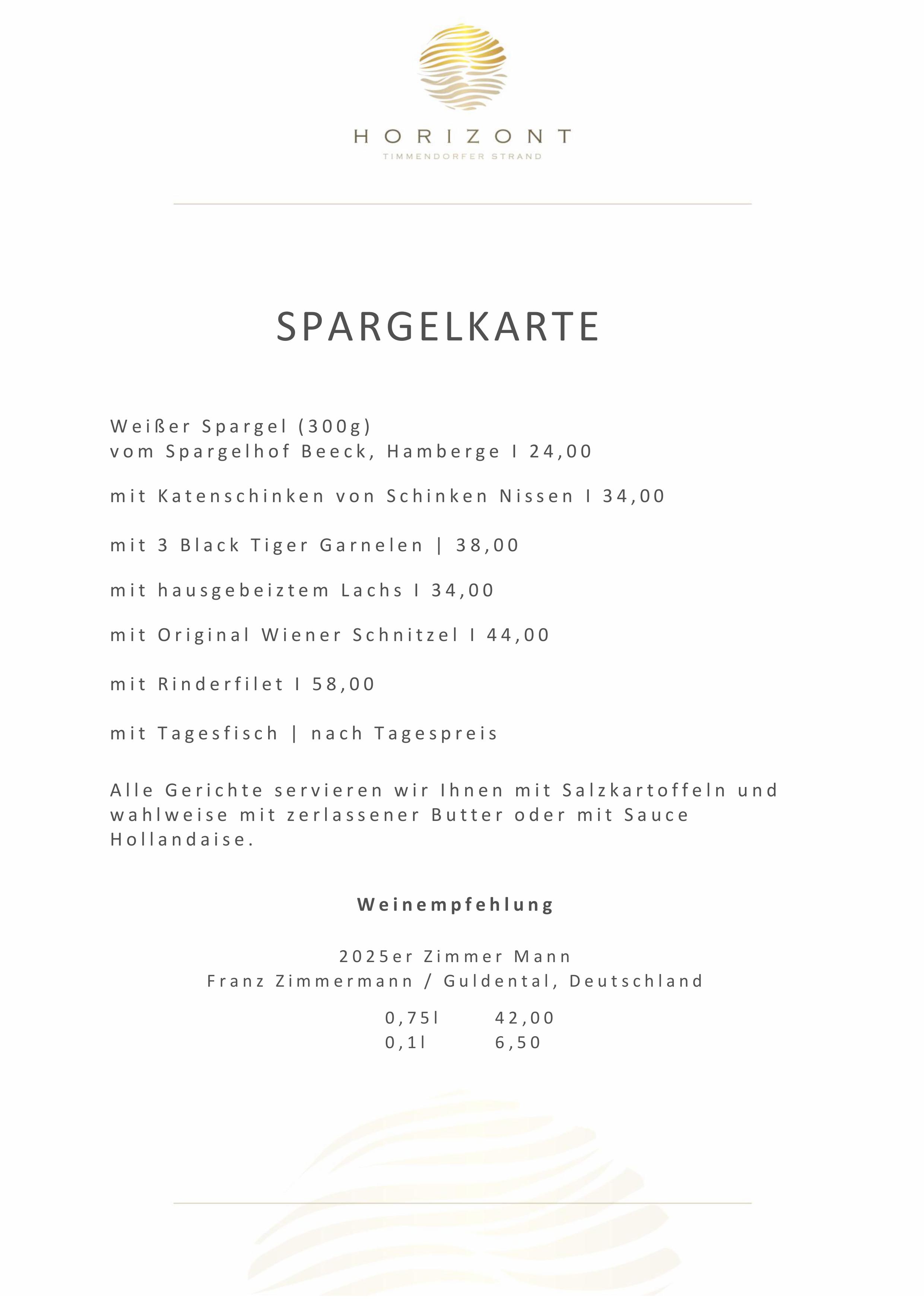 Speisekarte Seite 1 Speisekarte