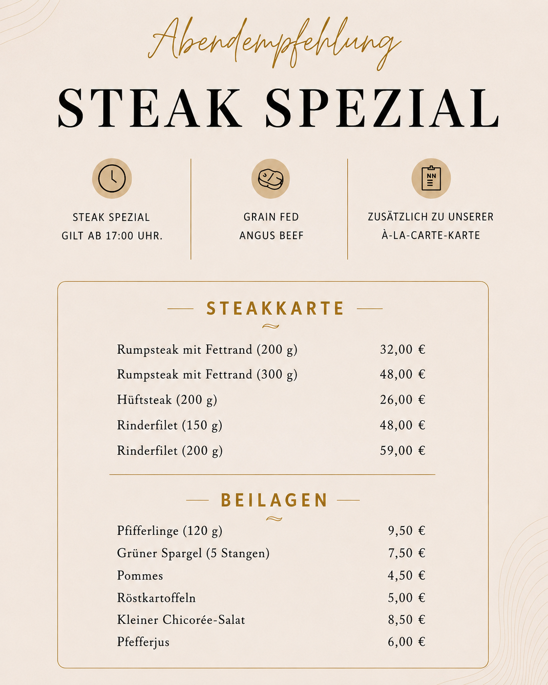 Speisekarte